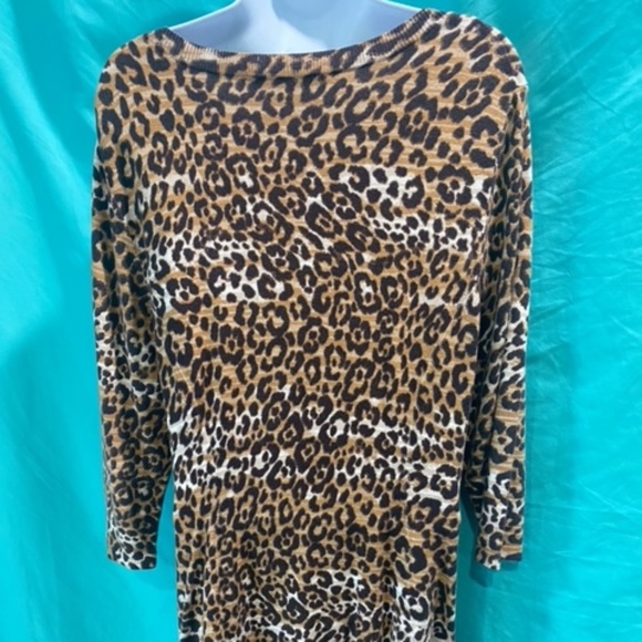 Boston Proper Leopard Print Dress - Picture 5 of 11